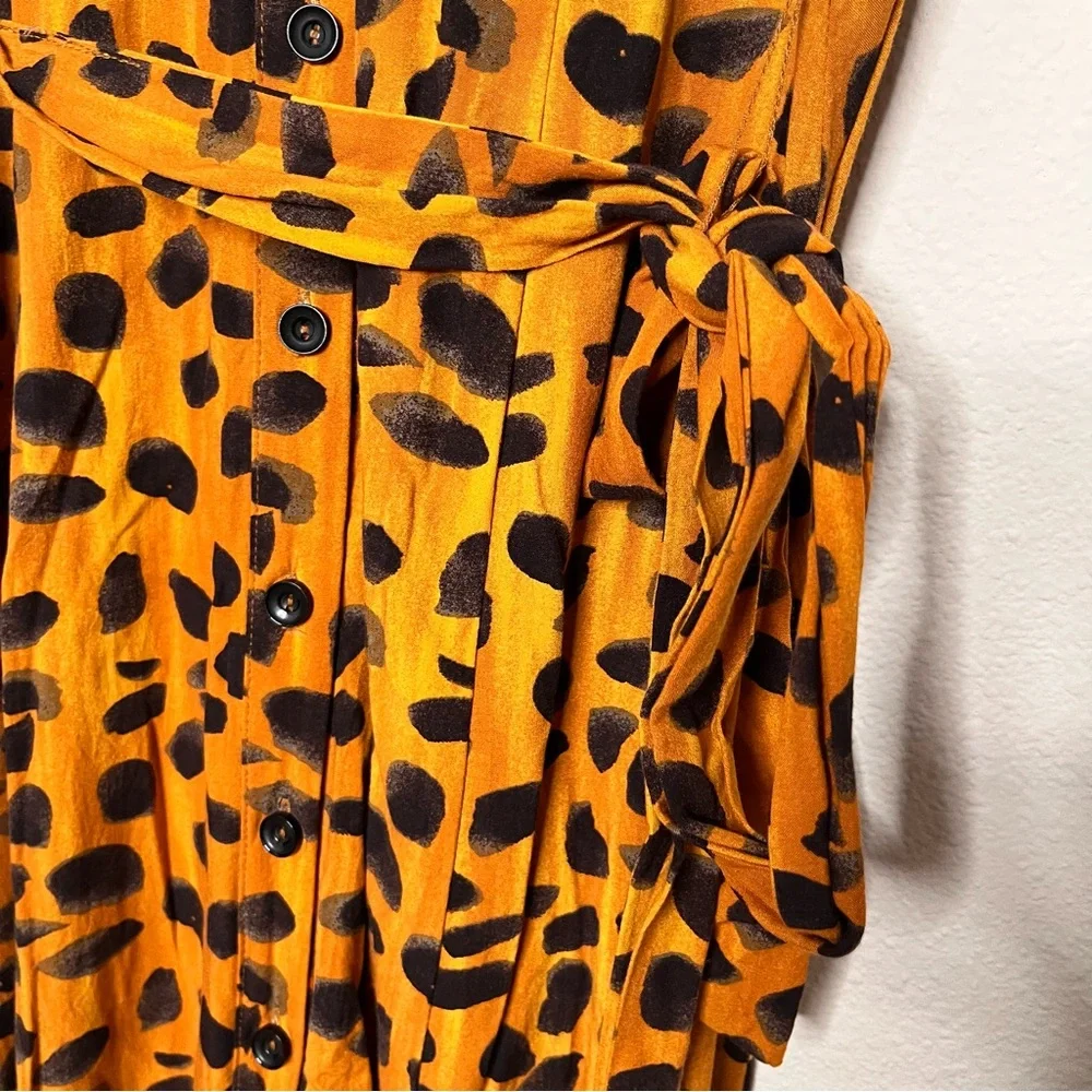 ANTHROPOLOGIE Porridge Vianne Maxi Women's Dress Size 16W Cheetah Leopard Print - Picture 11 of 14